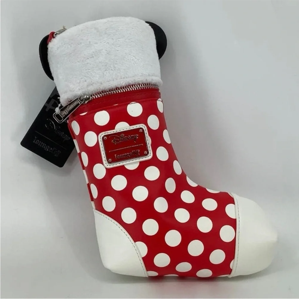 NWT Disney Loungefly Crossbody Minnie Mouse Stocking Bag Purse